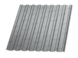 Egy tábla RAL9006 színű T20-1160-as trapézlemez.
